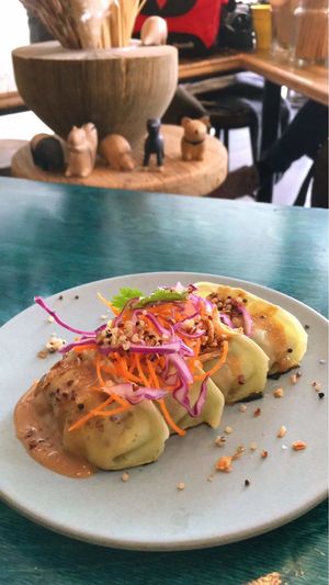 Pan-fried Vegan Quinoa Gyoza at Neko Neko in Fitzroy