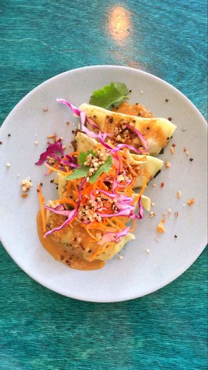 Pan-fried Vegan Quinoa Gyoza at Neko Neko in Fitzroy