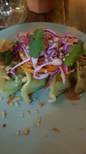 Pan friend gyoza. at Neko Neko in Fitzroy