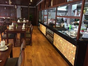 See through kitchen , Good English speaking staff at Biogarten Restaurant in Ho Chi Minh City