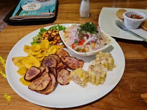 Ceviche with tofu at El Maple in Quito