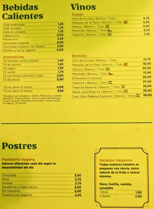 Drinks menu page 1 of 2, February 2023 at El Maple in Quito