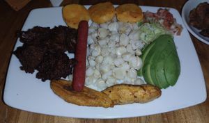 Veganised traditional farmer's dish at El Maple in Quito