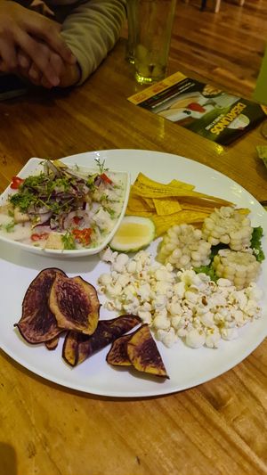 Peruvian Ceviche with tofu at El Maple in Quito