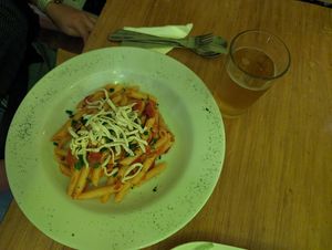 Pasta arrabbiata at El Maple in Quito