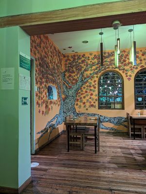 View of the restaurant at El Maple in Quito