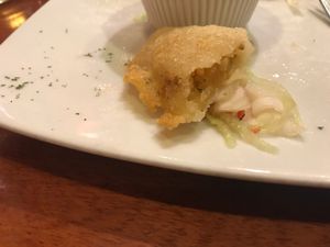 You get three of the Empanadas de Morocco or Corn Dough turnovers  but the others were eaten first : ) at El Maple in Quito