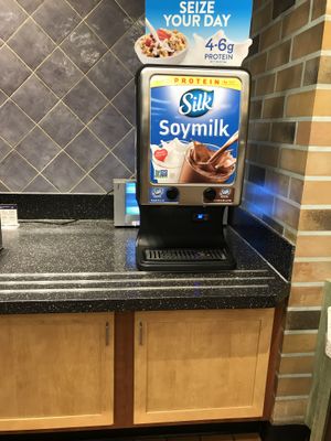 Plant-based Chocolate milk  at Pitchforks in Buffalo