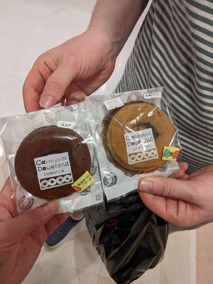 Chocolate and pineapple at Canezees Doughnut - Kenzies Donut Factory in Fukuoka