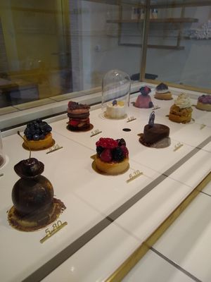 Pastry case at Be Sweet in Berlin