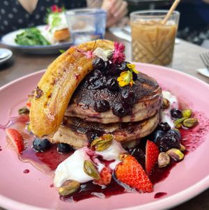 Vegan pancakes   at Ozmosis in Edge Hill