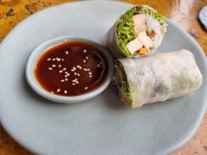 Rice paper roll at Greenr Cafe in Gurgaon
