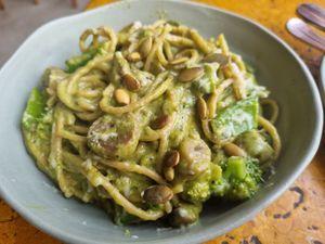 Pesto pasta at Greenr Cafe in Gurgaon