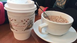 Coffee and oatmeal at Ethereal Confections  in Woodstock