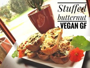 Vegan stuffed butternut at Timbuktu Nomadic Deli in Waiheke Island