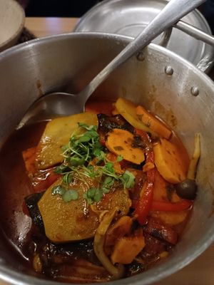 Vegan fish stew #Veganuary at Outro Lado in Faro