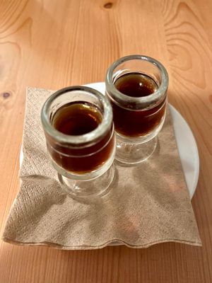 Complimentary ginjinha at Outro Lado in Faro