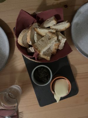 Bread appetiser, so yum!!  at Outro Lado in Faro