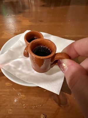 Tiniest ever cups   at Outro Lado in Faro