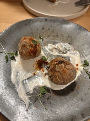 Croquettes (comes with 4, we ate 2)  at Outro Lado in Faro