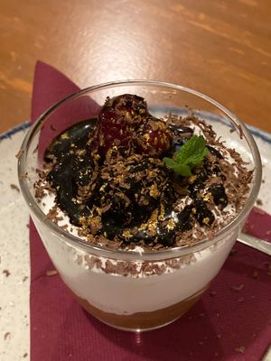 Banoffi dessert. Not too sweet which was great, but sweet enough! at Outro Lado in Faro