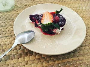 Cheesecake at Outro Lado in Faro