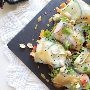 Spring rolls at Outro Lado in Faro