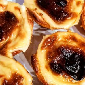 Vegan pastel de nata. at Outro Lado in Faro