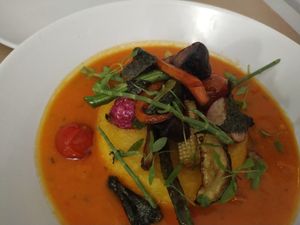 polenta com molho de caldeirada at Outro Lado in Faro