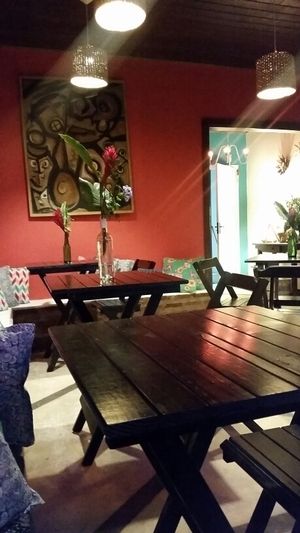 Nice area to eat at Jardin in Ilha Grande