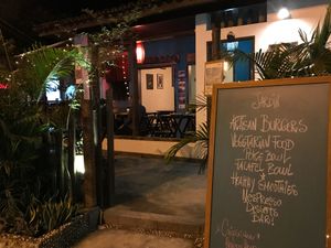 View of the menu and restaurant  at Jardin in Ilha Grande