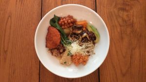 vegetarien dish at De Rode Koe in Lille