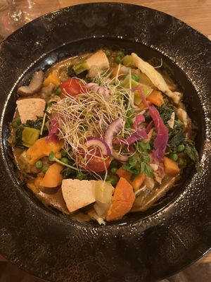 Tajine met rijst en tofu  at De Rode Koe in Lille