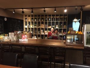 Bar at Organic Cafe Han in Tokyo