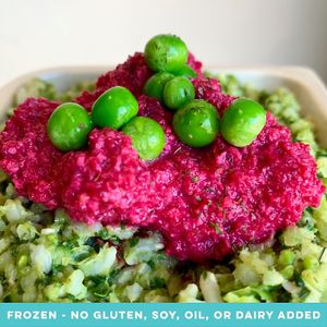 Buckwheat Green Risotto with Beetroot Cashew Pesto at V on Wheels in Tauranga