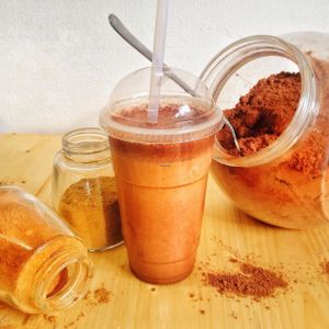 Cocoa hemp milk shake at KONOÏ Hemp Milk Bar in Vienna