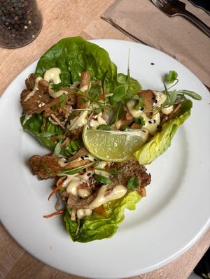Oyster shrooms  at The Left Bank in Glasgow