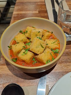 Polenta cubes at The Left Bank in Glasgow