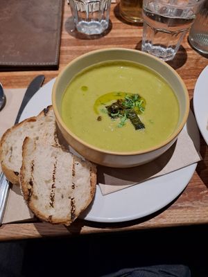 Pea soup at The Left Bank in Glasgow