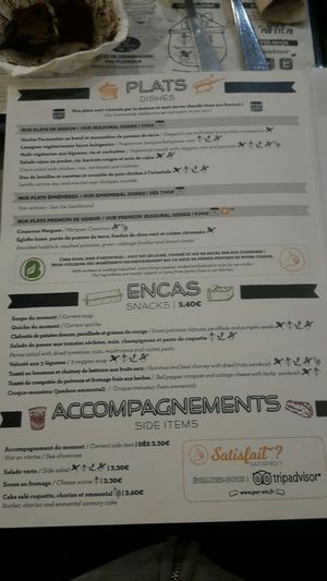 Winter menu at PUR etc in Versailles