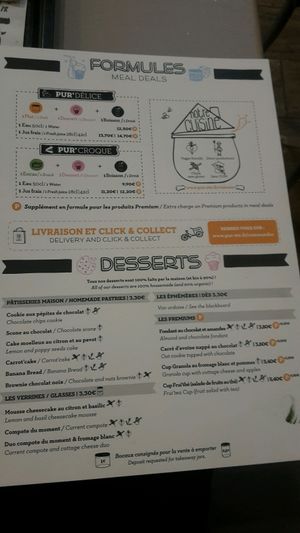 Winter menu at PUR etc in Versailles