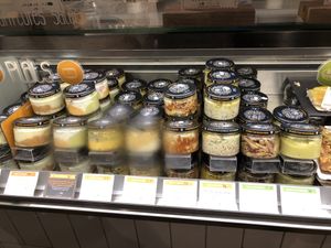 All their main meals are layered in jars which are heated up in a convection oven. At least half the options were deliciously and utterly vegan!! at PUR etc in Versailles