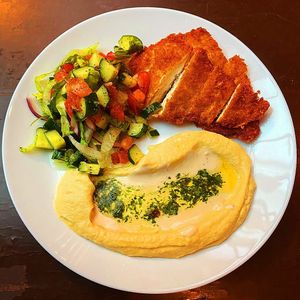 schnitzel plate at Gojo Paradiso in Kyoto