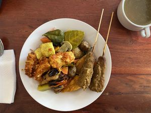Buffet plate   at Sawobali  in Ubud