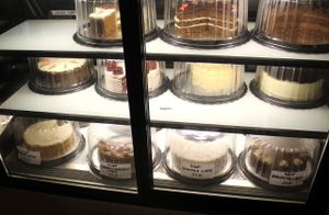 Only some of the cakes are vegan, they are marked with "V" and when I was there they were also gluten free, so "v gf". They were on the lowest row.  at Sawobali  in Ubud