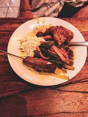 Few options from the buffet at Sawobali  in Ubud