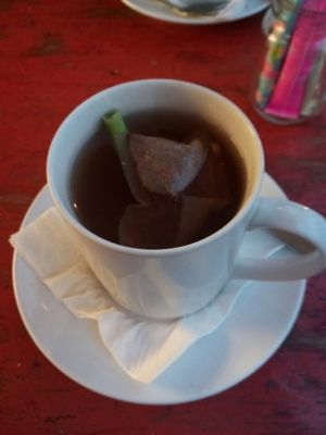 ginger lemongrass tea at Sawobali  in Ubud