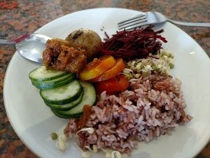 good range of salads at Sawobali  in Ubud