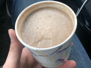 Medium almond porridge. at Vegan's Delight in Bronx