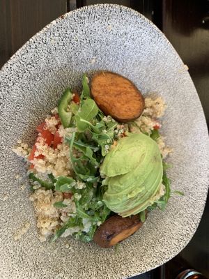 Quinoa salad with avocado and sweetpatato slides  at UNI.WIRT. in Klagenfurt